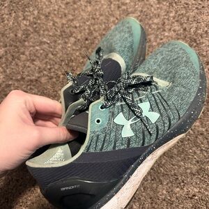 Under Armour Women's Teal and Black Sneakers